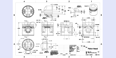 Piston Head Part Drawing